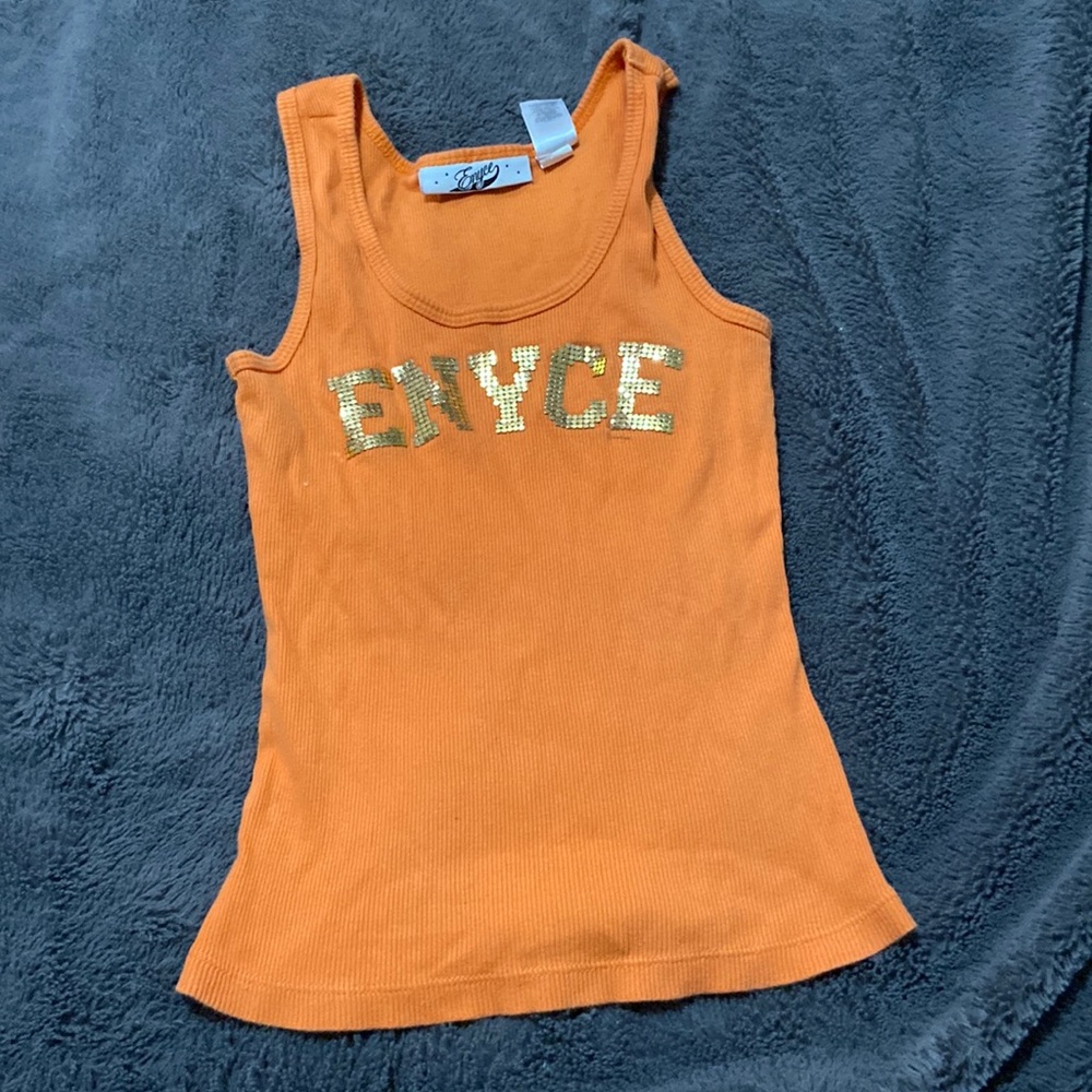 Enyce orange kids tank top.